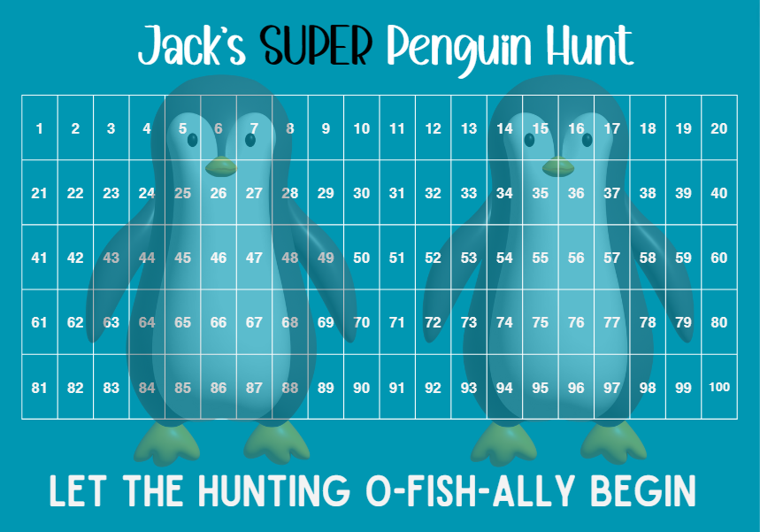 100 - Penguin Hunt Board